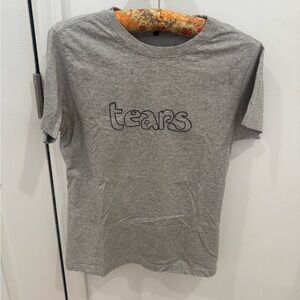 Bella Freud Gray “Tears” T-Shirt